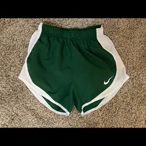 Green Nike shorts